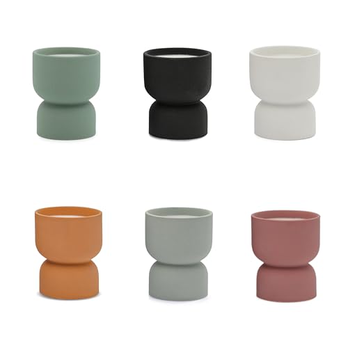 Paddywax Scented Candles Form Collection Artisan Candle in Textured Ceramic Vessel, 6-Ounces, Spanish Moss