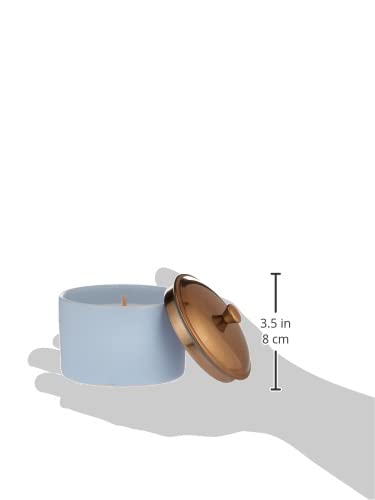 Paddywax Hygge Jasmine and Teakwood Scented Jar Candle with Lid 5 oz, White