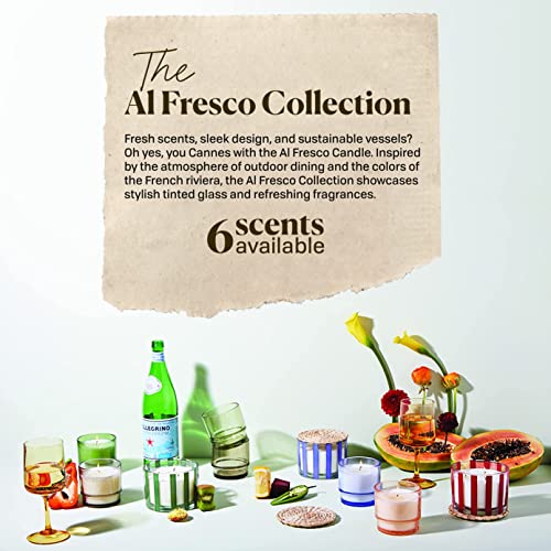 Paddywax Candles Al Fresco Collection, Naturally Scented Candle, 12 Ounces, Rosewood Vanilla, Red