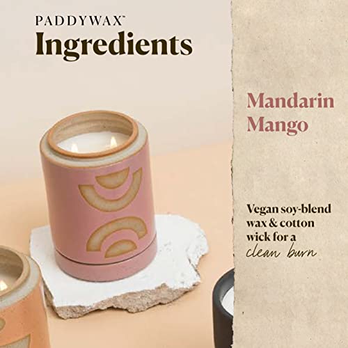 Paddywax Form Artisan Hand-Poured Scented Candle, 12-Ounce, Mandarin Mango