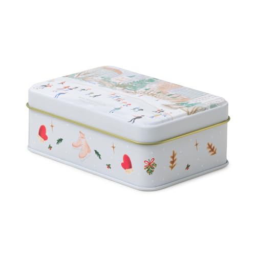 Paddywax Holiday Candles Small 2-Wick Scented Soy Wax Candle in Tin, 5-Ounce, Mistletoe & Mint