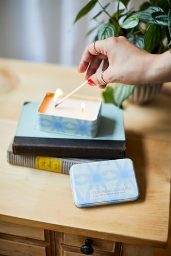 Paddywax 2-Wick Scented Candles Everyday Travel Tin Candle with Fragranced Soy Wax Blend, 5-Ounce, Teakwood + Jasmine