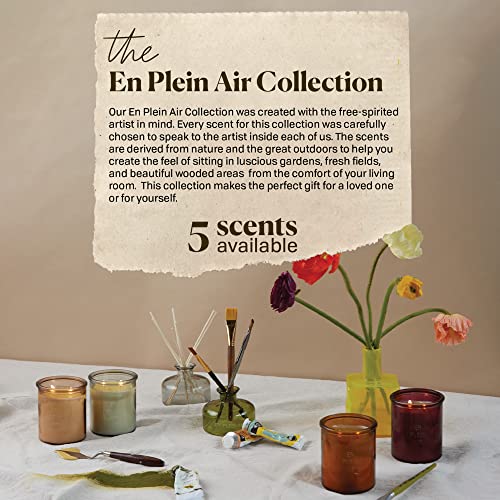 Paddywax Firefly Candle Co. En Plein Air Scented Candles with Soy Wax Blend and Reusable Glass Jar for Home Fragrance and Aromatherapy - 10 Ounce, Sweet Olive Leaf, Green