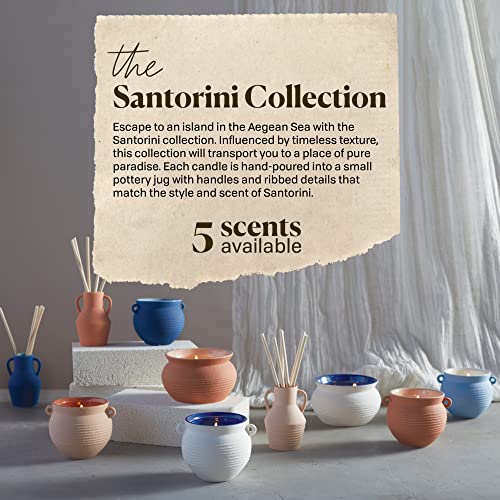 Paddywax Scented Candles Santorini Collection Greek-Inspired Candle in Matte Ceramic Jug, 8.5 Ounces, Salted Blue Agave
