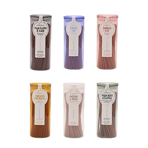 Paddywax Candles Haze Collection Incense Sticks in Glass Jar, 100-Piece, Tobacco Patchouli