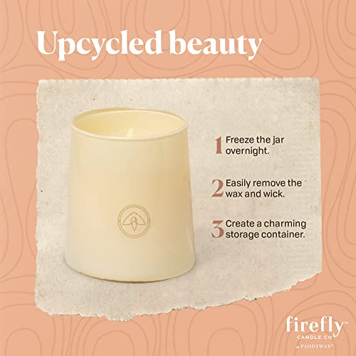 Paddywax Scented Candles Firefly Flourish Collection Fragrant Soy Wax Candle in Opaque Glass, 6.5-Ounce, Tobacco Oud