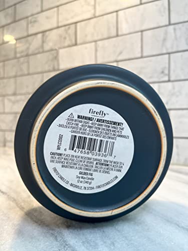 CUCINA 12 OZ Black Ceramic Footed Canister Candle - Gilded FIG