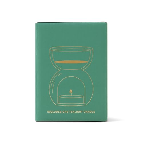 Green (PMS 2404 C) Glass Oil Burner Packaged in Green Folding Box w/FOIL