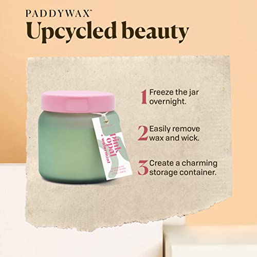 Paddywax Lolli Artisan Hand-Poured Scented Candle, 13-Ounce, Pink Opal + Water Mint
