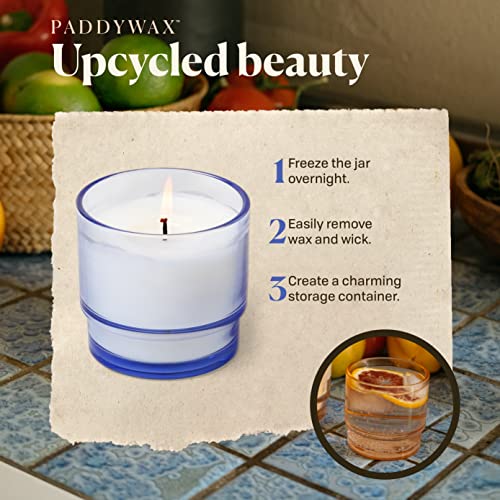 Paddywax Candles Al Fresco Collection, Naturally Scented Candle, 7 Ounces, Blue, Rosemary + Sea Salt