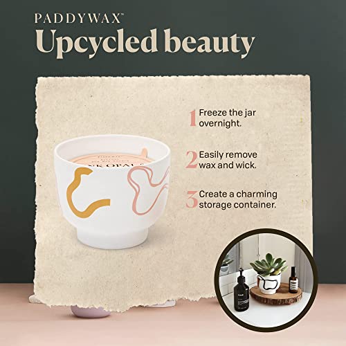 Paddywax Wabi Sabi Artisan Hand-Poured Scented Candle, 12-Ounce, Pink Opal & Persimmon