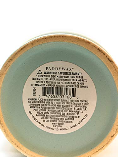 PADDYWAX Mint and Yellow Color Block Candle, 6 OZ
