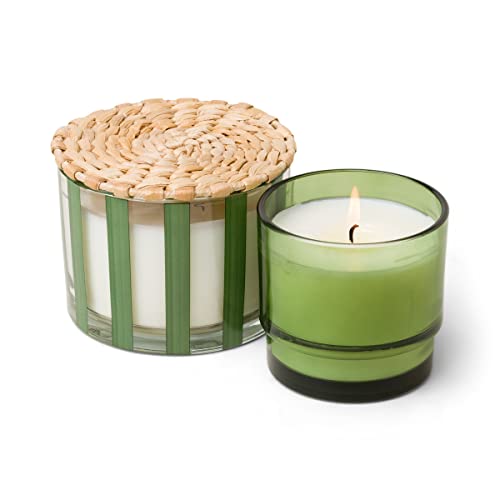 Paddywax Candles Al Fresco Collection Naturally Scented Candle in Reusable Glass Tumbler, 198 Grams, Misted Lime