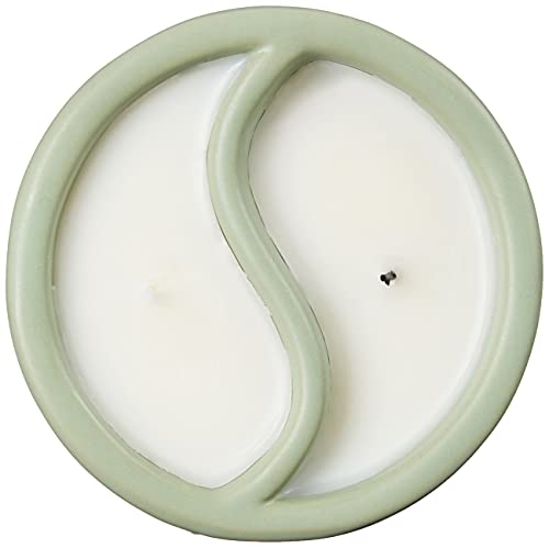 Paddywax Yin & Yang Artisan Hand-Poured Scented Candle, 11-Ounce, Sage Green - Green Tea | Aloe