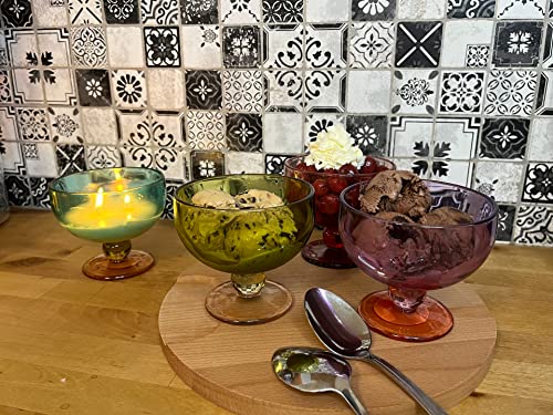 Paddywax Scented Candles Vintage Glass Aura Collection Soy Wax Blend 2-Wick Candle, 6-Ounce, Misted Lime