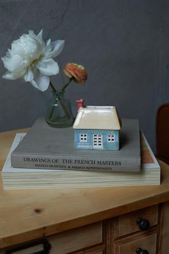 Paddywax Scented Incense Cones Tealight and Ceramic House Incense Holder Gift Set, 20-Cones & 1 Tealight, English Cottage - Palo Santo