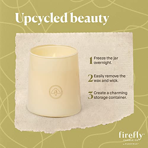 Flourish 6.5 OZ. Ivory Tapered Glass + Gold Firefly Logo in Box Packaging - Green Bamboo