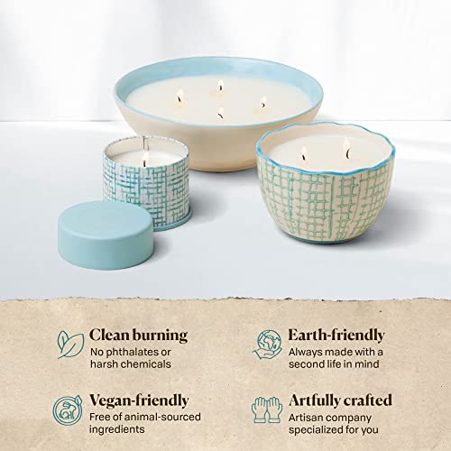 Paddywax Scented Candles Firefly Terrace Collection Soy Wax Candle in Tin, 5-Ounce, Fresh Cut Basil