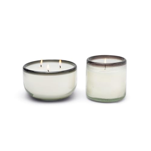 Paddywax La Playa Artisan Hand-Poured Scented Candle, 14-Ounce, Black Rim - Vanilla Rosa