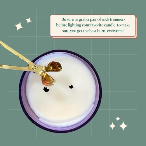 Paddywax Candle Accessories Wick Trimmer, Shiny Brass