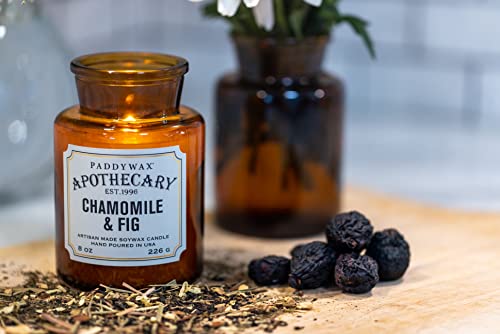 Paddywax Apothecary Artisan Hand-Poured Scented Candle, 8-Ounce, Chamomile & Fig