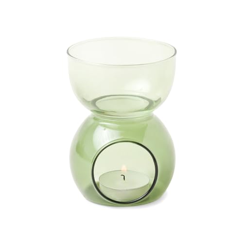 Green (PMS 2404 C) Glass Oil Burner Packaged in Green Folding Box w/FOIL