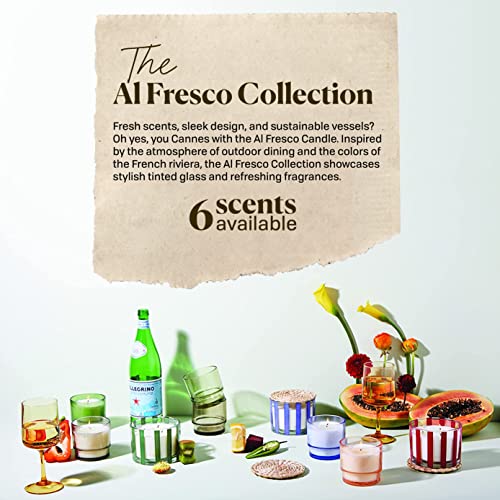 Paddywax Candles Al Fresco Collection, Naturally Scented Candle, 7 Ounces, Blue, Rosemary + Sea Salt