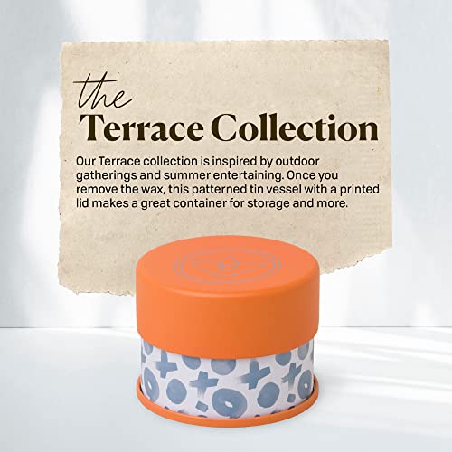 Paddywax Scented Candles Firefly Terrace Collection Soy Wax Candle in Tin, 5-Ounce, Blue Tuberose