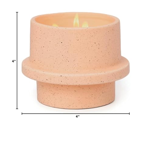 Paddywax Folia Soy Wax Scented Candle, 11.5-Ounce Ceramic-Jar Candle Holder, Verbena Lemongrass
