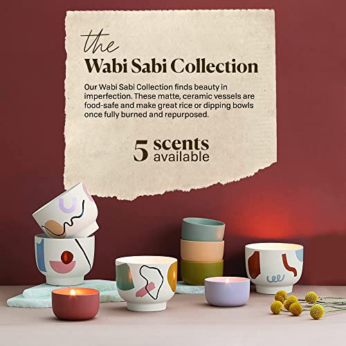 Paddywax Wabi Sabi Artisan Hand-Poured Scented Candle, 12-Ounce, Pink Opal & Persimmon