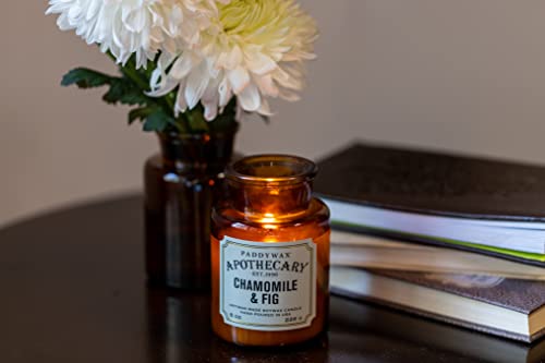 Paddywax Apothecary Artisan Hand-Poured Scented Candle, 8-Ounce, Chamomile & Fig