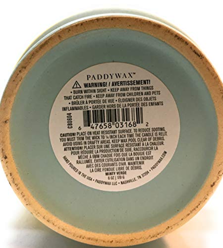PADDYWAX Mint and Yellow Color Block Candle, 6 OZ