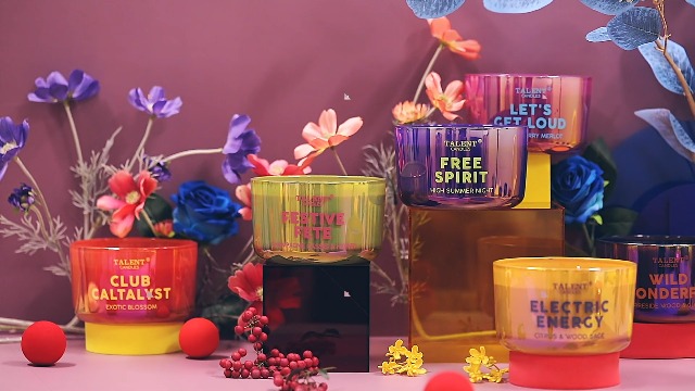 Scented Candles for Home - Enjoy Jar Candles, Natural Soy Wax with 3 Cotton Wicks, Housewarming Gift for Women and Men, Fireside Wood & Glow