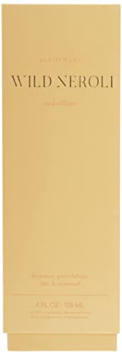 Paddywax Flora Collection Bulb Reed Diffuser, 4-Fluid Ounces, Pale Orange-Wild Neroli
