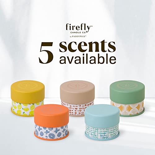 Paddywax Scented Candles Firefly Terrace Collection Soy Wax Candle in Tin, 5-Ounce, Fresh Cut Basil