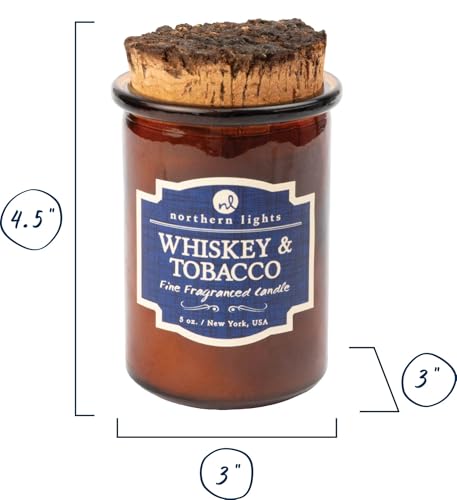 Northern Lights Candles - Spirit Jar Candles - Whiskey & Tobacco - 52601