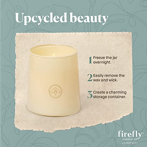 Paddywax Scented Candles Firefly Flourish Collection Fragrant Soy Wax Candle in Opaque Glass, 6.5-Ounce, Yuzu Woods