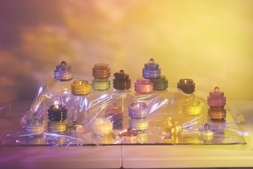 Paddywax Scented Candles Beam Glass Jar Candle with Lid Luxury Artisan, 3-Ounce, Amber - Persimmon Chestnut