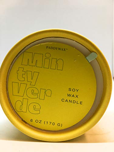 PADDYWAX Mint and Yellow Color Block Candle, 6 OZ